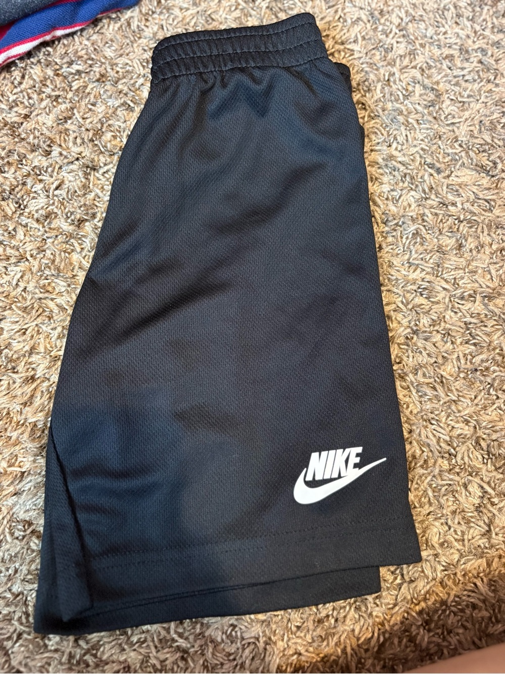Nike Black Boys' Dri-FIT Athletic Shorts with White Logo